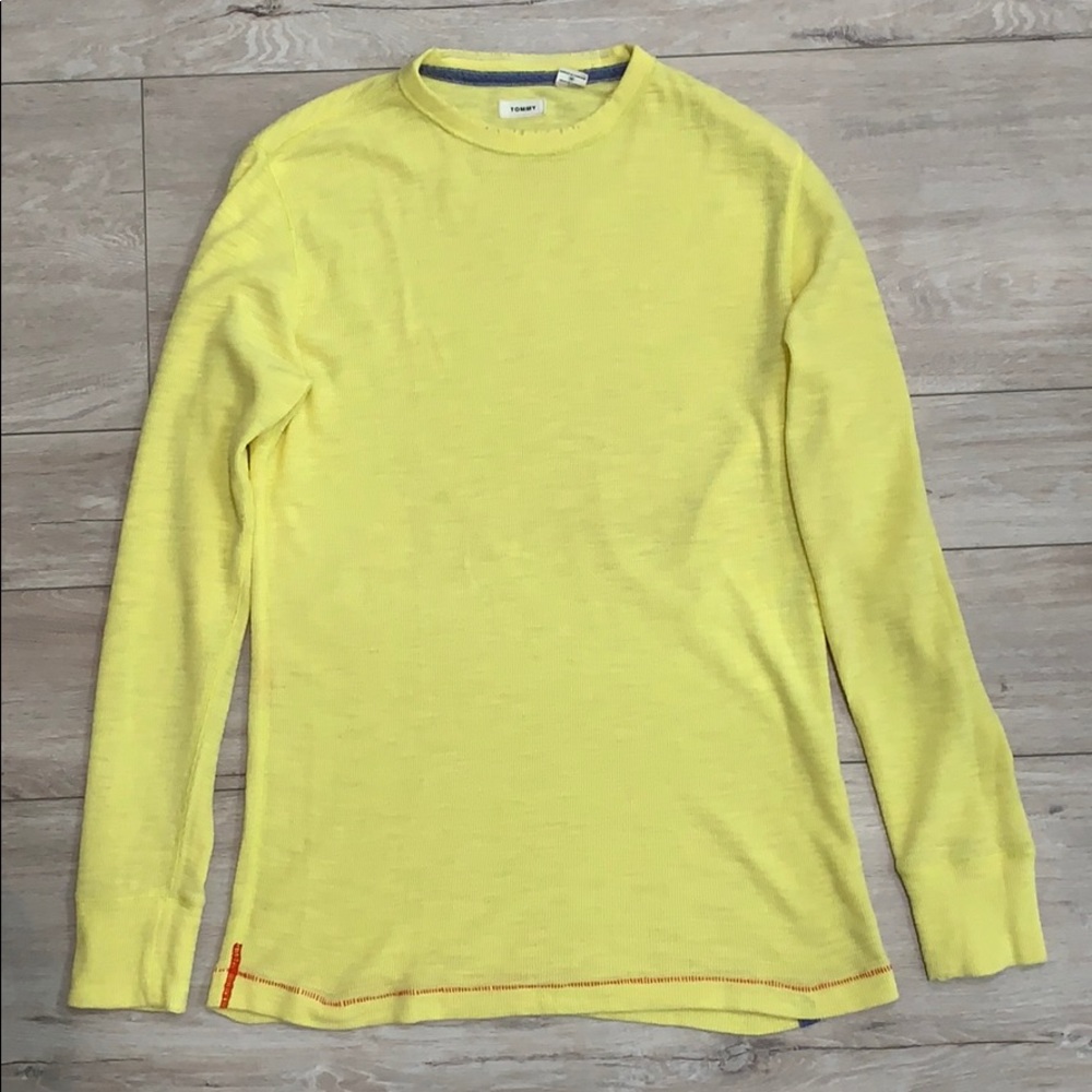 Men’s Tommy Hilfiger Yellow Cotton Waffle T-Shirt
